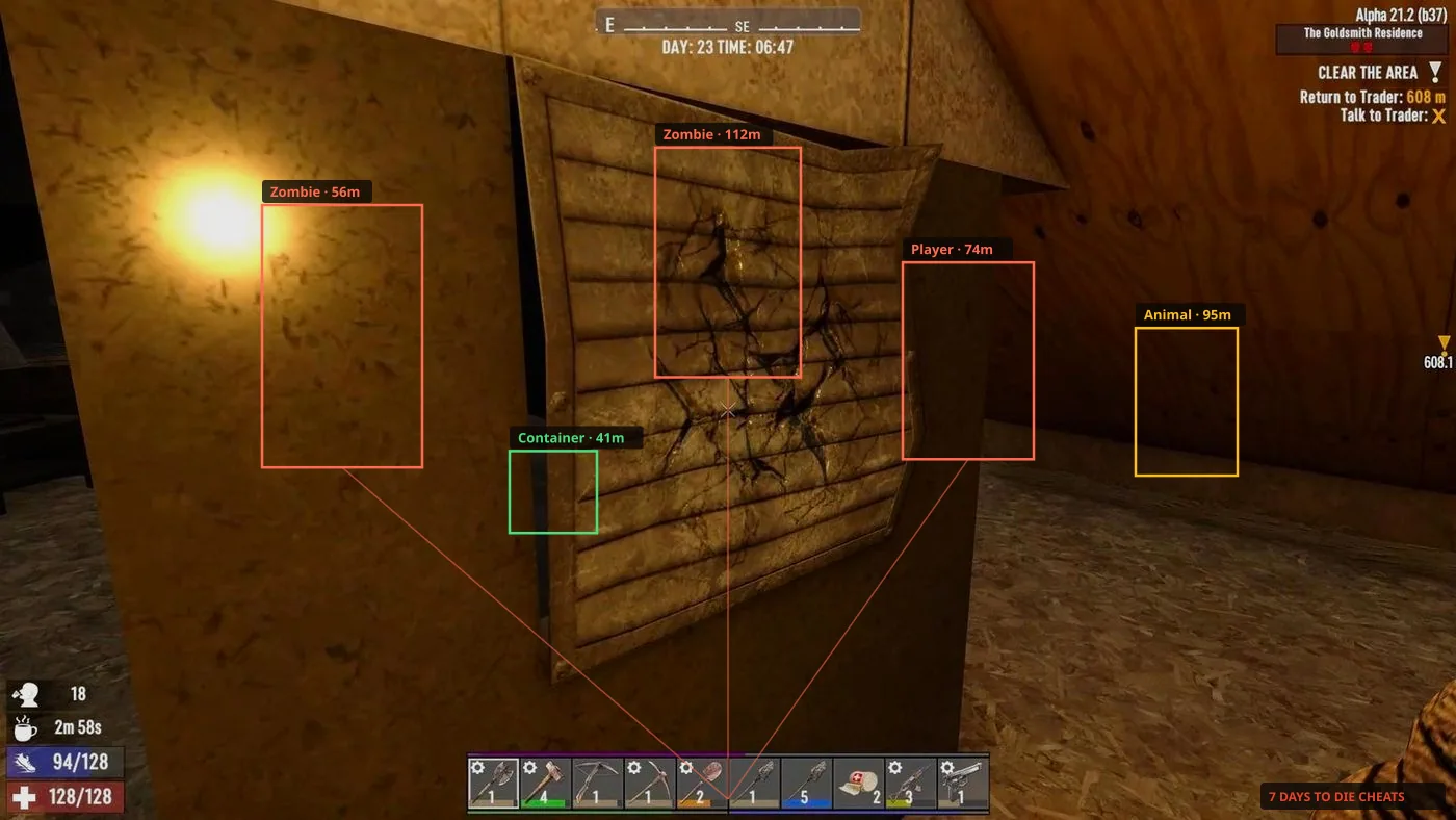 Blood Moon horde radar over a farm silo base